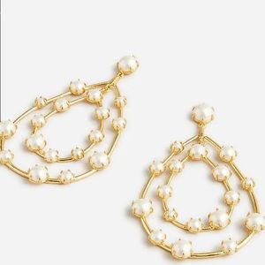J.crew Oversized pearl teardrop earrings